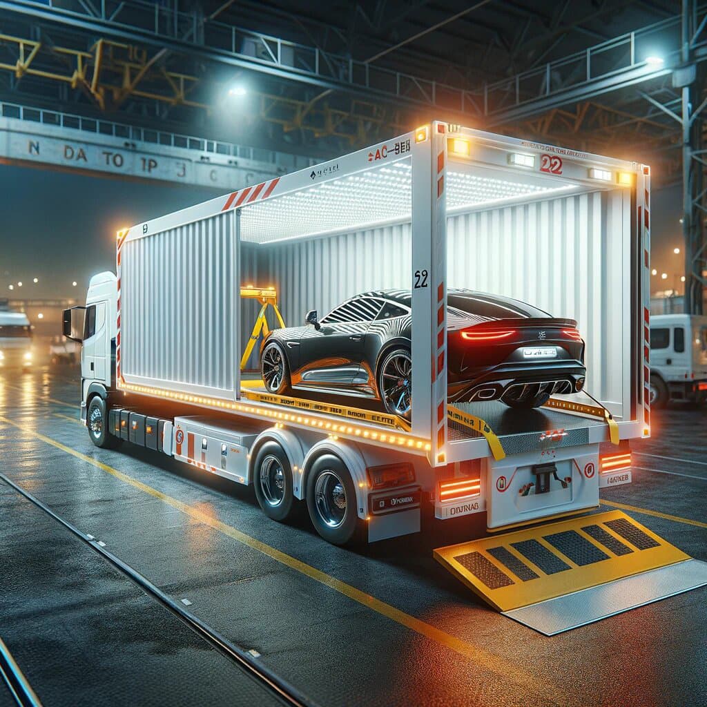 سطحة مغلقة لنقل السيارات